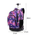 thumbnail image 4 of Rolling School Book Pack Multifunction Trolley Bags Luggage Wheels Backpack, 4 of 6