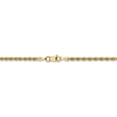 thumbnail image 4 of 14k Yellow Gold 18 Inch 2.5mm Rope Chain Necklace Pendant Charm, 4 of 9