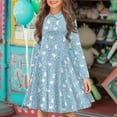 thumbnail image 2 of DISNIMO Rabbit Bow Dress for Girls Butterfly Dress Kids Daisy Dress Girl Long Sleeve Midi Dress for Girls 11-12 Casual Beach Dresses Teen Girls Sundresses for Kids Skater Dress for Youth Swing Dress, 2 of 7