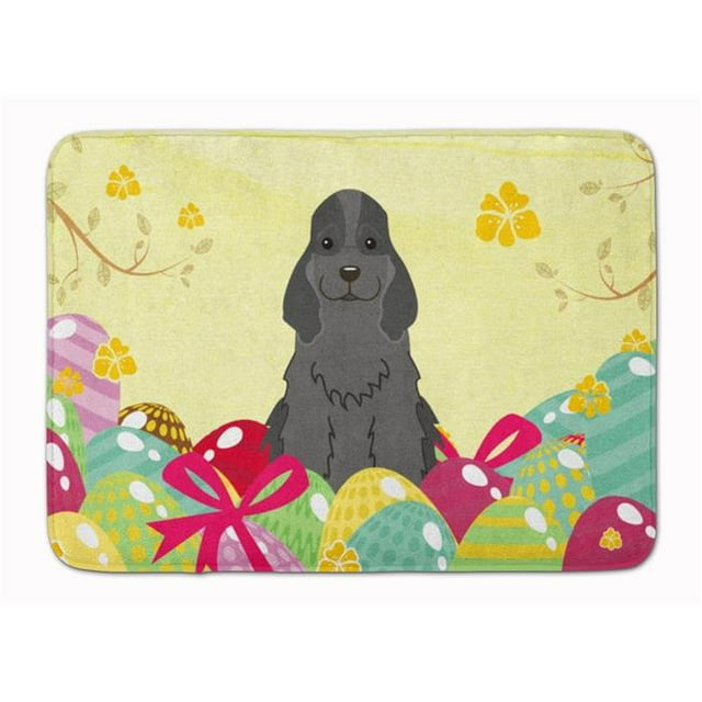 Carolines Treasures BB6092RUG Easter Eggs Cocker Spaniel Black Machine Washable Memory Foam Mat