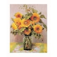 thumbnail image 2 of DYF 12x14 Black Ornate Wood Framed with Double Matting Museum Art Print Titled - Fleurs de tournesols, 2 of 4