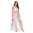 thumbnail image 2 of FORMRS Womens Beach Sarong Semi-Sheer Bikini Wrap Skirt Swimsuit Cover-ups, Pink Flower, 2 of 7