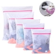 thumbnail image 2 of Juego de 5 bolsas de malla para ropa, blancas, delicadas y duraderas, de poliéster, con cremallera para ropa, blusa, calcetería, calcetín, ropa interior, sujetador y lencería Vhermosa, 2 of 8