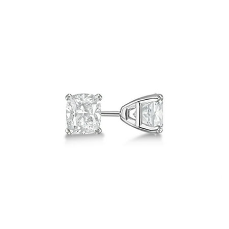 Iparis Platinum Over Sterling Silver 2 Ct Princess White Topaz Stud Iparis Platinum Over Sterling Silver 2 Ct Princess White Topaz Stud Earrings