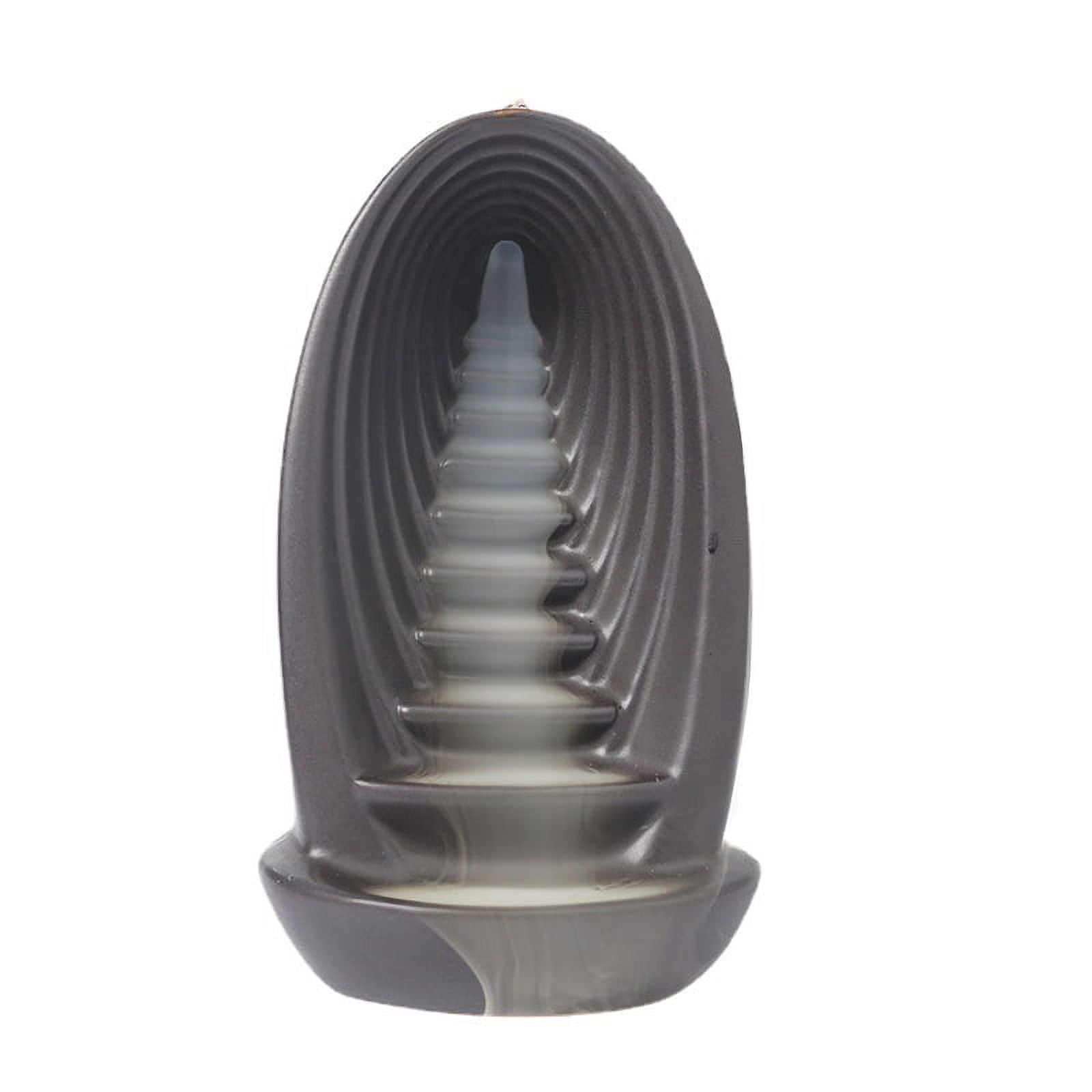 Backflow Incense Burner Flow Backflow Censer Waterfall Incense Burner Incense Stick Holder Fragrance Flowing Smoke Burner for Relaxation Yoga Home Ornament