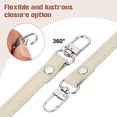 thumbnail image 5 of Uxcell 2 Pcs Metal PU Leather Purse Handle Strap Replacement for DIY Women Clutch Bag Handbags Beige 26 inch, 5 of 7