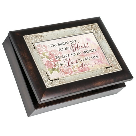 - Cottage Garden IMB206 I Love You Burlwood Italian Style Music Box