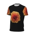 thumbnail image 6 of Wukai Orange Dalia Print Men's Short-Sleeved Mesh T-Shirt,Quick-Dry Short Sleeve Workout T-Shirt-5X-Large, 6 of 8
