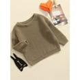 thumbnail image 4 of xiaxaixu Chandail Tricoté Automne Hiver pour Bébés Filles Garçons Couleur Unie Manches Longues Col Rond, 4 of 8