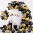 thumbnail image 3 of Rose Gold/Black Gold Balloon Garland Arch Kit,for Wedding Birthday Graduation Party Background Decor, 3 of 5