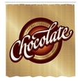 thumbnail image 3 of Ambesonne Chocolate Shower Curtain, Master Chocolatier Sign, 69"Wx70"L, Brown Sand Brown, 3 of 5