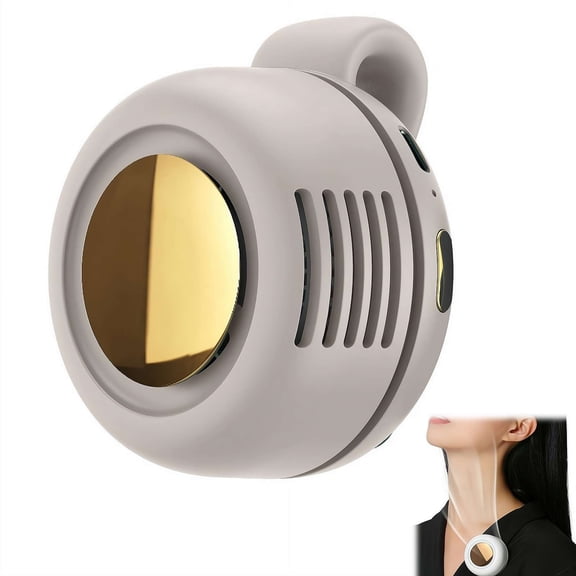 Hands-Free Waist/Shirt Clip Fan, Mini Bladeless USB Rechargeable Fan with 3 Speeds, 360° Airflow, 900mAh Battery, Quiet Personal Cooling for Office Travel Outdoor