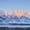 Frozen Grand Tetons, variant on Elephant Stock Banff Mountain Lake Wall Art - Horizontal Multi Panel Canvas - Living Room Wall Decor - Nature Multi Panel - Blue And Brown Decor - 23" x 14"