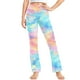 thumbnail image 2 of Odeerbi 2-13 Años Niñas Pantalones de Yoga de Pierna Ancha Tie-Dye Entrenamiento Baile Pantalones Deportivos Lindos Elasticidad Cintura Alta Pantalones de Pierna Recta, 2 of 9