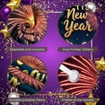 thumbnail image 4 of Fireworks Happy New Year Banner Kitten New Year Display Colorful Fireworks Golden Text Holiday Background for New Year Party Holiday Celebration Indoor Decoration, 4 of 5