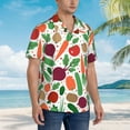 thumbnail image 3 of Fuzoiu Vegetables Print Hawaiian Shirt for Men, Summer Beach Casual Short Sleeve Button Down Shirts, Men’s Beach Summer Shirts with Pocket,Medium, 3 of 7