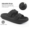 thumbnail image 6 of Ecetana Slides Sandals for Women Cloud Slides Pillow House Sandals Non-slip Shower Shoes, 6 of 8