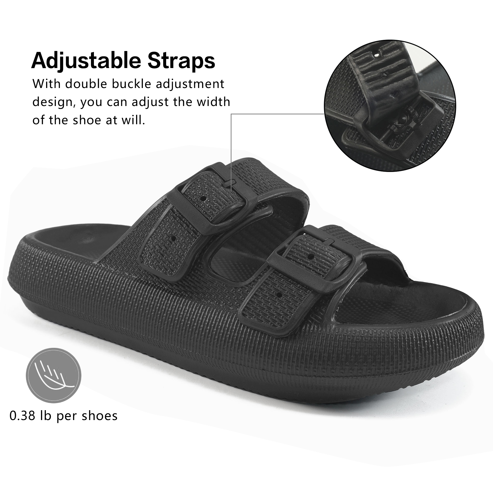Ecetana Women's Cloud Slides Pillow Sandals photo 5