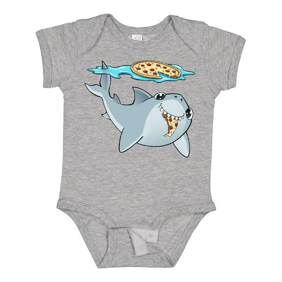 Inktastic Pizza Shark Boys or Girls Baby Bodysuit