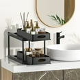 thumbnail image 4 of Under Sink Organizer 2-tier Sliding Storage Drawer with Sliding Pull-out Drawer Large Capacity Under Kitchen Sink Storage with 4 Hooks for Kitchen Bathroom Pantry, 4 of 11