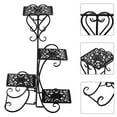 thumbnail image 6 of Ktaxon 4-Tier Plant Stand Flower Pattern Square Plate Garden Display Holder Home & Garden,Black, 6 of 7