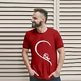 thumbnail image 2 of T Shirt Men Valentines Day Couples Matching Heart Print Men's Round Neck Short Sleeve T Shirt Soft Breathable Fabric Comfortable Relaxed Fit Top Men T Shirts Graphic Red L, 2 of 5