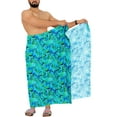 thumbnail image 5 of LA LEELA Men's Swimwear Beach Summer Pareo Long Sarong Wrap One Size Arctic, Leaves Vacation Holiday Party, 5 of 5