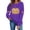 Purple, variant on FchengtaiS Halloween Fall Shirts for Women Cute Shinny Pumpkin Graphic Sweatshirt Thanksgiving Tshirts