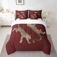 thumbnail image 2 of Homewish Kawaii Leopard Cheetah Twin Bedding Sets 7-Piece, Fashion Wildlife Print Bedding Comforter Set, Teens Adult Men Women Reversible Sheet Sets, Luxury Bedroom Decor, 2 of 7
