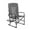 Grey, variant on Camping Directors Chair, Oversized Portable Folding with Side Table, Pocket