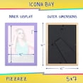 thumbnail image 2 of Icona Bay 5x7 Purple Solid Wood Picture Frames, 3 Pack, Pizzazz Tabletop Frames, 2 of 7