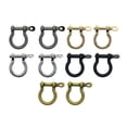 thumbnail image 2 of 10 piezas grillete de arco hebillas de llavero aro sujetadores hechos a mano anillos de Metal D Clips de pulsera para collares de cuero DIY, 2 of 8