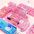 thumbnail image 4 of Double-sided Cartoon Pencil Case Multifunction Stationery Organizer Box Pen Holder Makeup Brushes Organizers Elk, 4 of 5