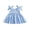 Blue, variant on Loicainy Baby Toddler Girl Summer Cami Dress 6 12 18 24 Months 2T 3T 4T Solid Color Sleeveless O Neck Tiered Linen Dresses