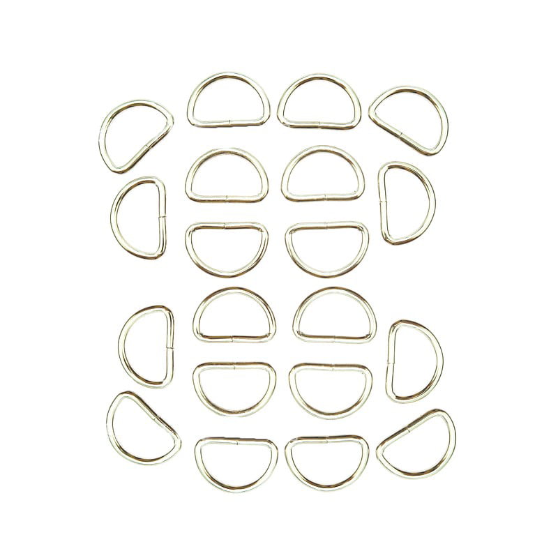 20pcs Silver D-Ring Buckle Fit For 12/1520/32/38mm Strapping Webbing Leather Bag 