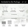 thumbnail image 4 of MERIVILLE 1" Double Curtain Rod Set, Adjustable 48-84 Inches, Ball Finials, Glossy White, 4 of 10