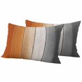 thumbnail image 6 of Burnt Orange Gray Ombre Outdoor Pillow Covers 20x12 Inch Lumbar Pillow Covers Set of 2 Waterproof Decorative Throw Pillow Cases Vintage Farmhouse Wooden Cushion Covers for Patio Furniture Garden, 6 of 8