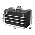 thumbnail image 3 of Costway Portable Tool Chest Box Storage Cabinet Garage Mechanic Organizer 3 Drawers Black, 3 of 11