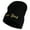 Black, variant on US Eastern State New York Embroidered Big Size Cotton Short Beanie - Black XL-3XL