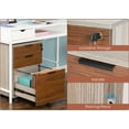 thumbnail image 5 of JJS 3 Drawer Rolling Wood File Cabinet with Locking Wheels for A4 or Letter Size Brown Drawer, 5 of 7