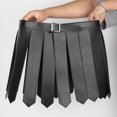 thumbnail image 2 of Jiibva Men's Gladiator Costume PU Leather Gladiator Kilt Skirt Punk Style Skirt Belt, 2 of 7