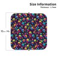 thumbnail image 2 of Pofeuu Skull rainbow color mushroom Print Coasters for Drinks, 4Pack PU Leather Coasters, Bar Drink Coasters for Tabletop Protection, Furniture from Damage-Square, 2 of 6