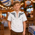 thumbnail image 2 of Boys Top With Festive Print And Short Sleeve Tee For Kids Casual Everyday Wear, 2 of 4
