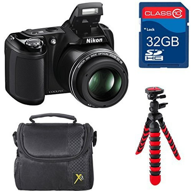 Nikon Coolpix L330 Digital Camera Value Bundle + 32GB Memory Card + Case -
