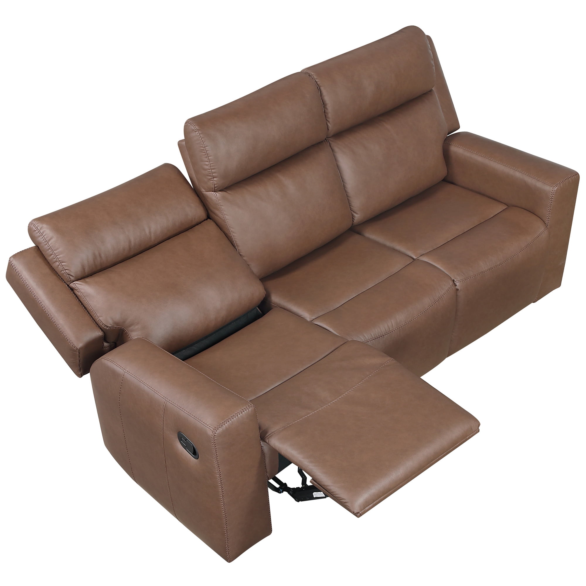 Steve Silver Barron Manual Reclining 85 inch Wide Brown Sofa