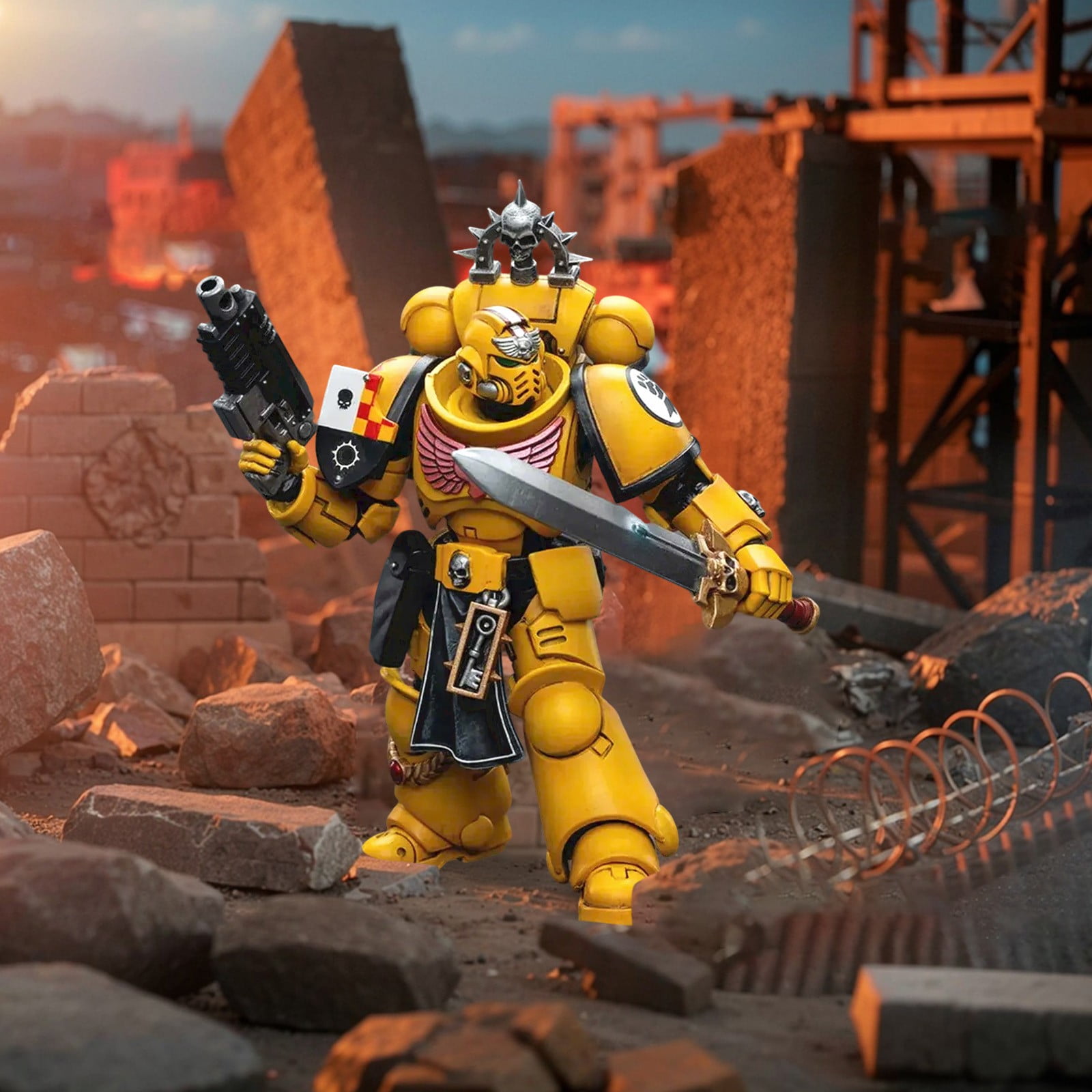 War-hamm-er 40,000 Action Figure - Imperial Fists Legion - Gifts for Teens & Game Fans, 4.76Inch