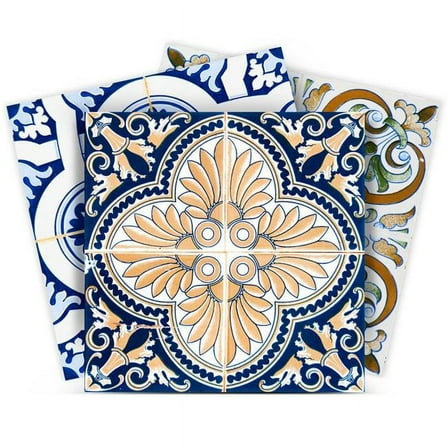 HomeRoots 390668 4 x 4 in. Dianna Mutli Mosaic Peel & Stick Tiles