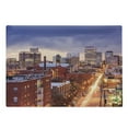 thumbnail image 1 of United States Cutting Board, Richmond Virginia Highway Office Buildings Downtown at Dusk Urban Lifestyle, Decorative Tempered Glass Cutting and Serving Board, Large Size, Multicolor, by Ambesonne, 1 of 1