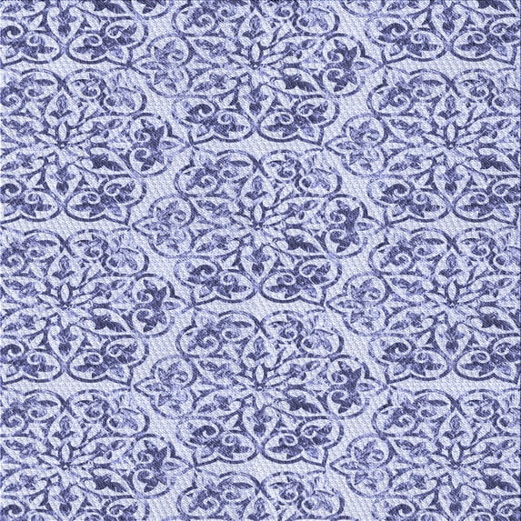 Ahgly Company Indoor Square Patterned Slate Blue Area Rugs, 6' Square