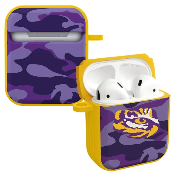 LSU Tigers Camo HDX Case Cover Compatible with Apple AirPods Gen 1 & 2 by Affinity Bands